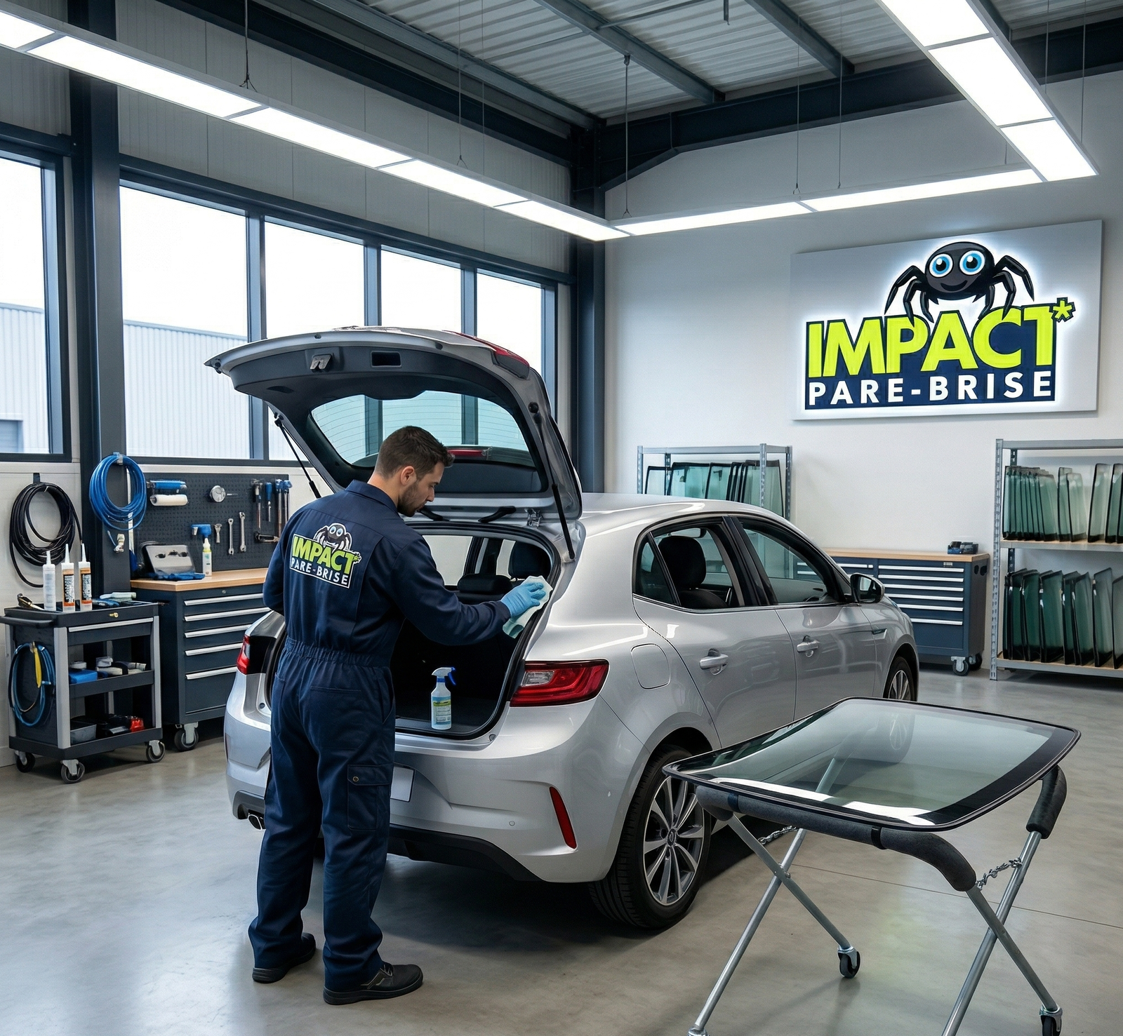 Remplacement lunette arrière et vitres latérales